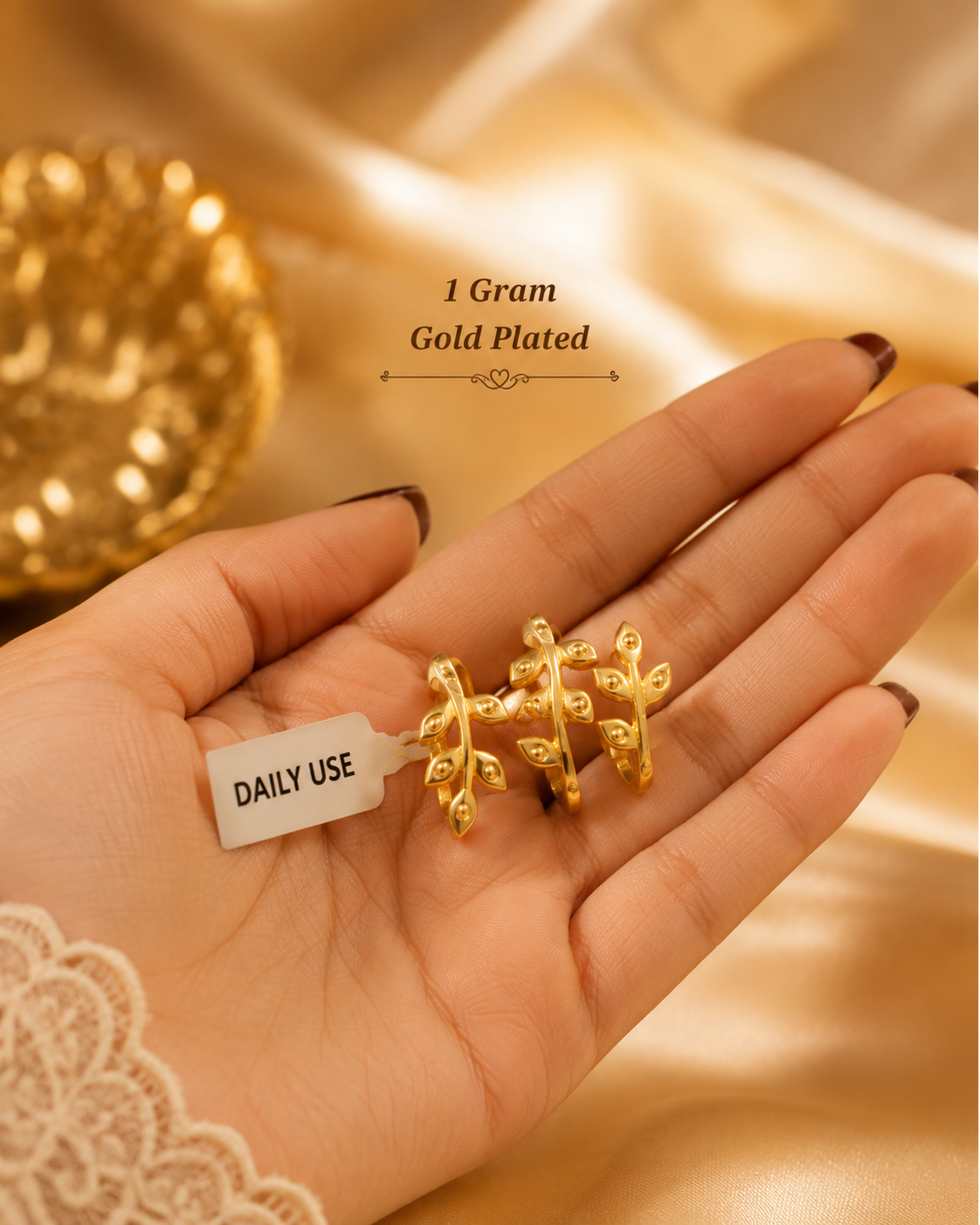 1 Gram Gold Platted Ring
