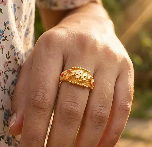Pack of 4 Cross gold ring