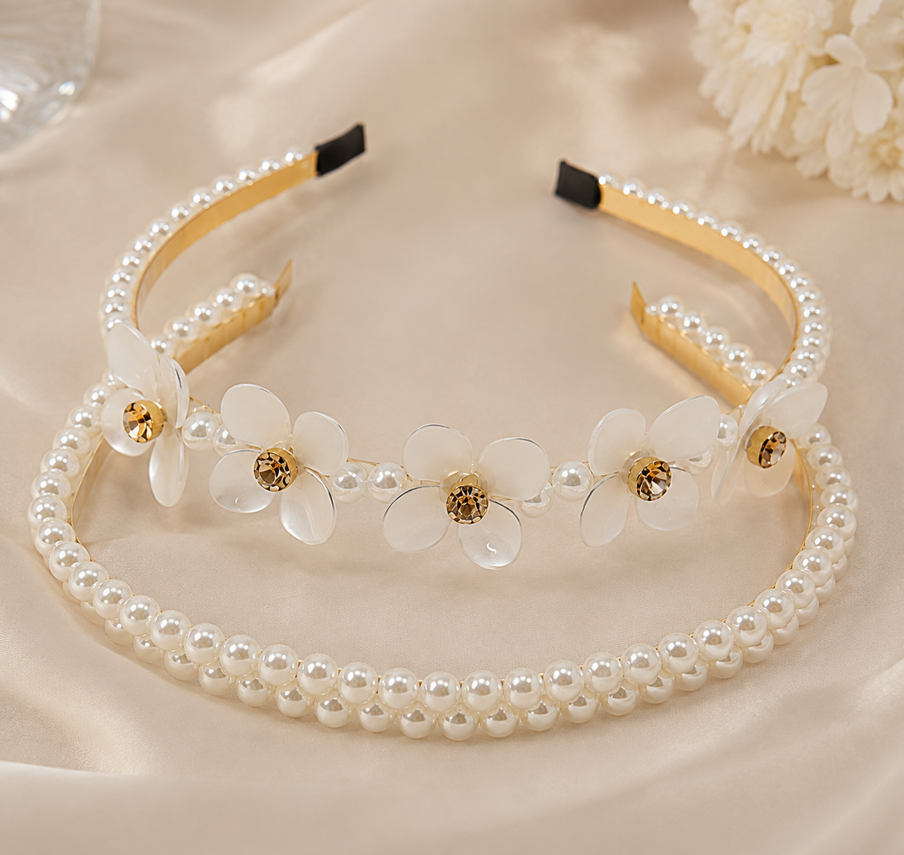 Pearl Flower Hairband