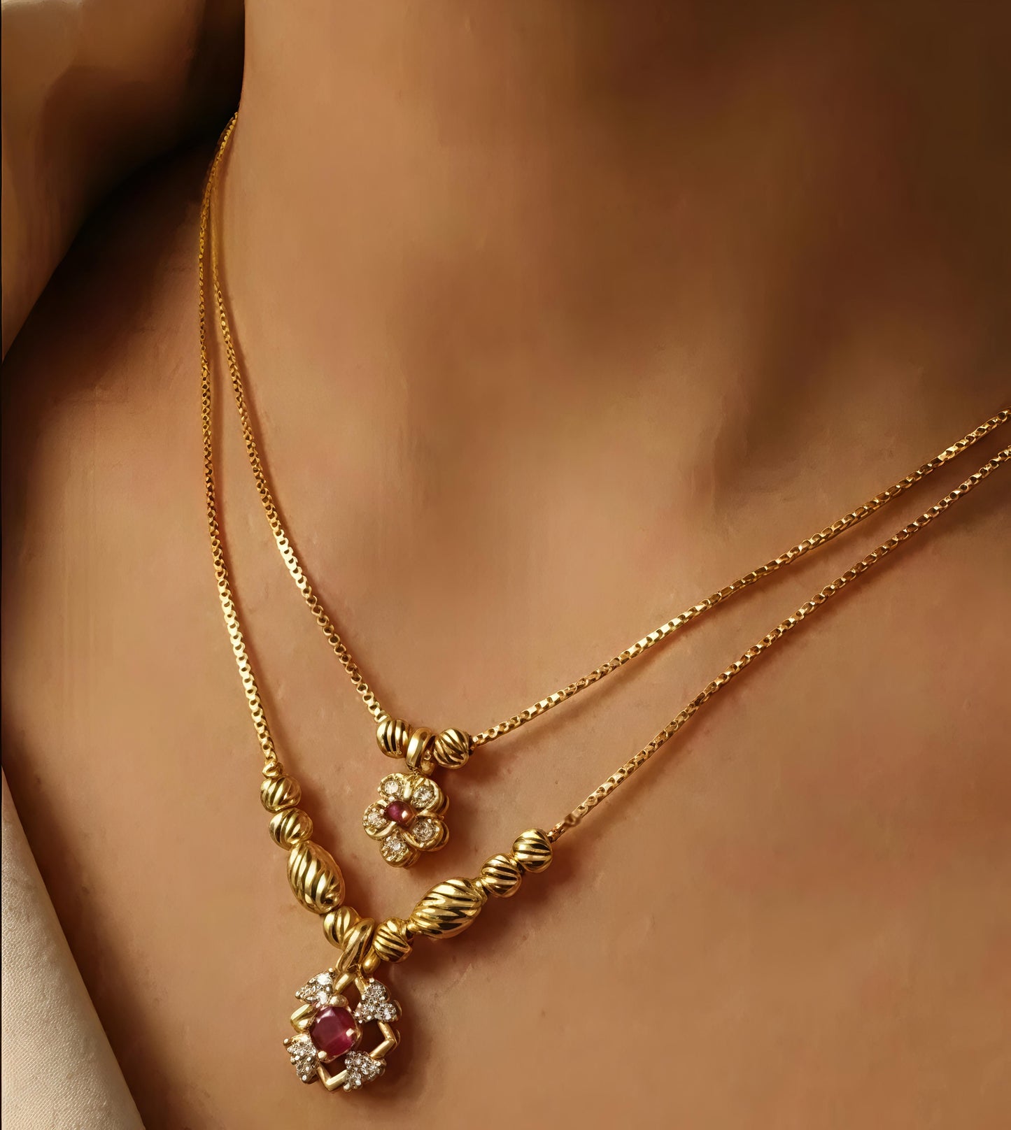 Gold Double Layer Chain